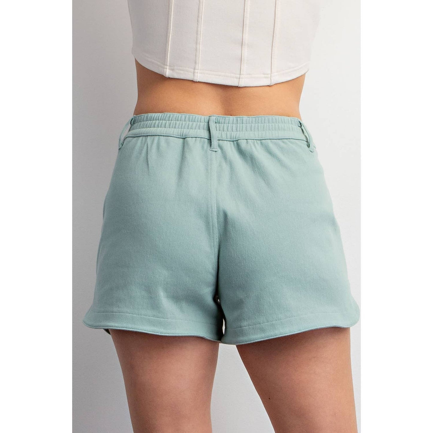 STRETCH COTTON/TWILL SHORTS