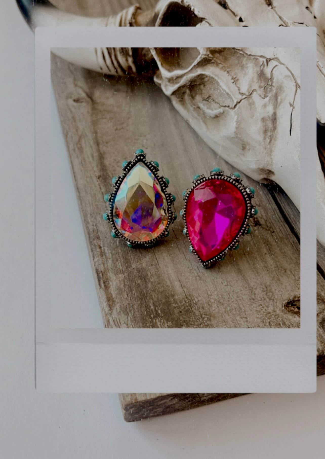 Bling Bling Glass Stone Western Ring Adjustable