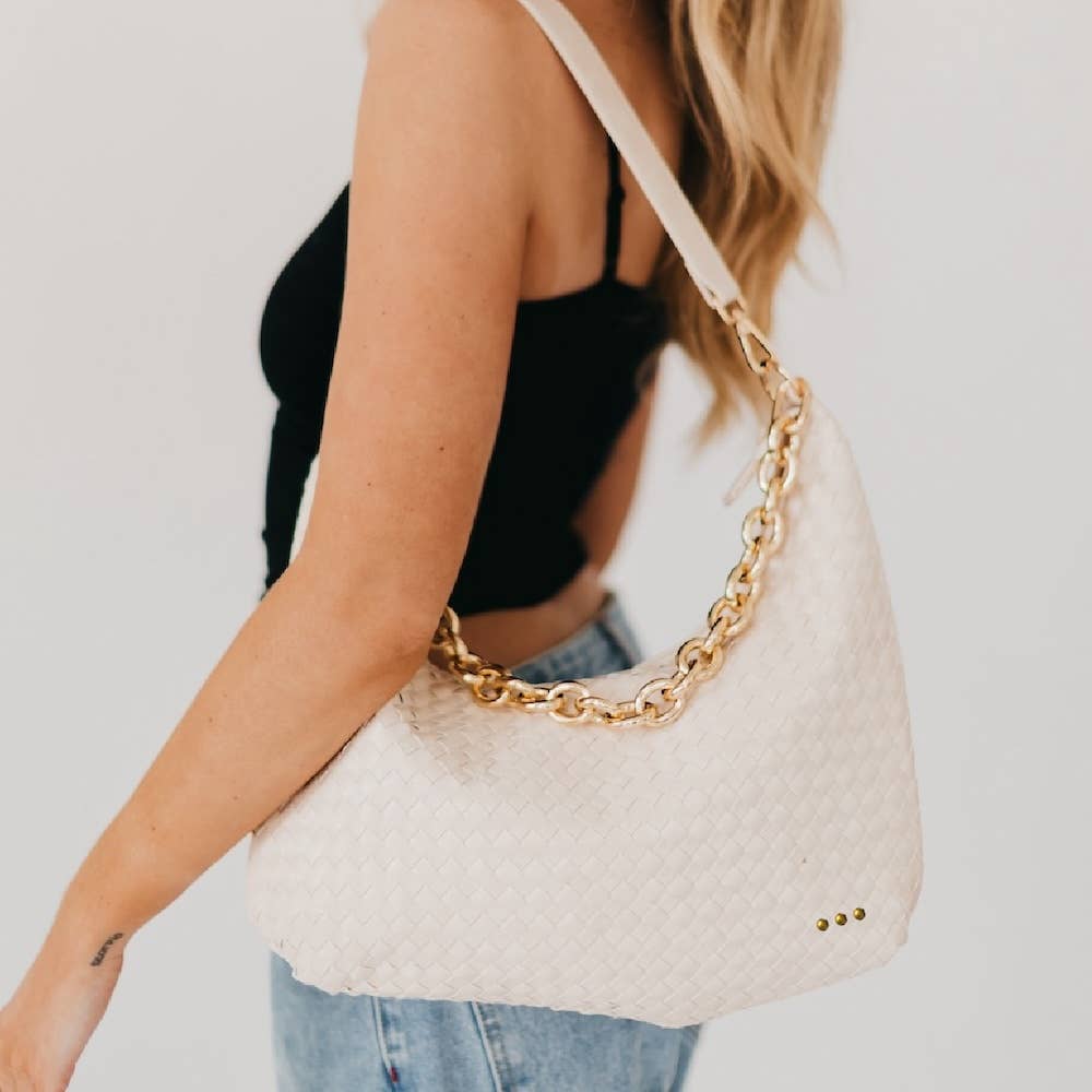 Slouchy Woven Shoulder Bag
