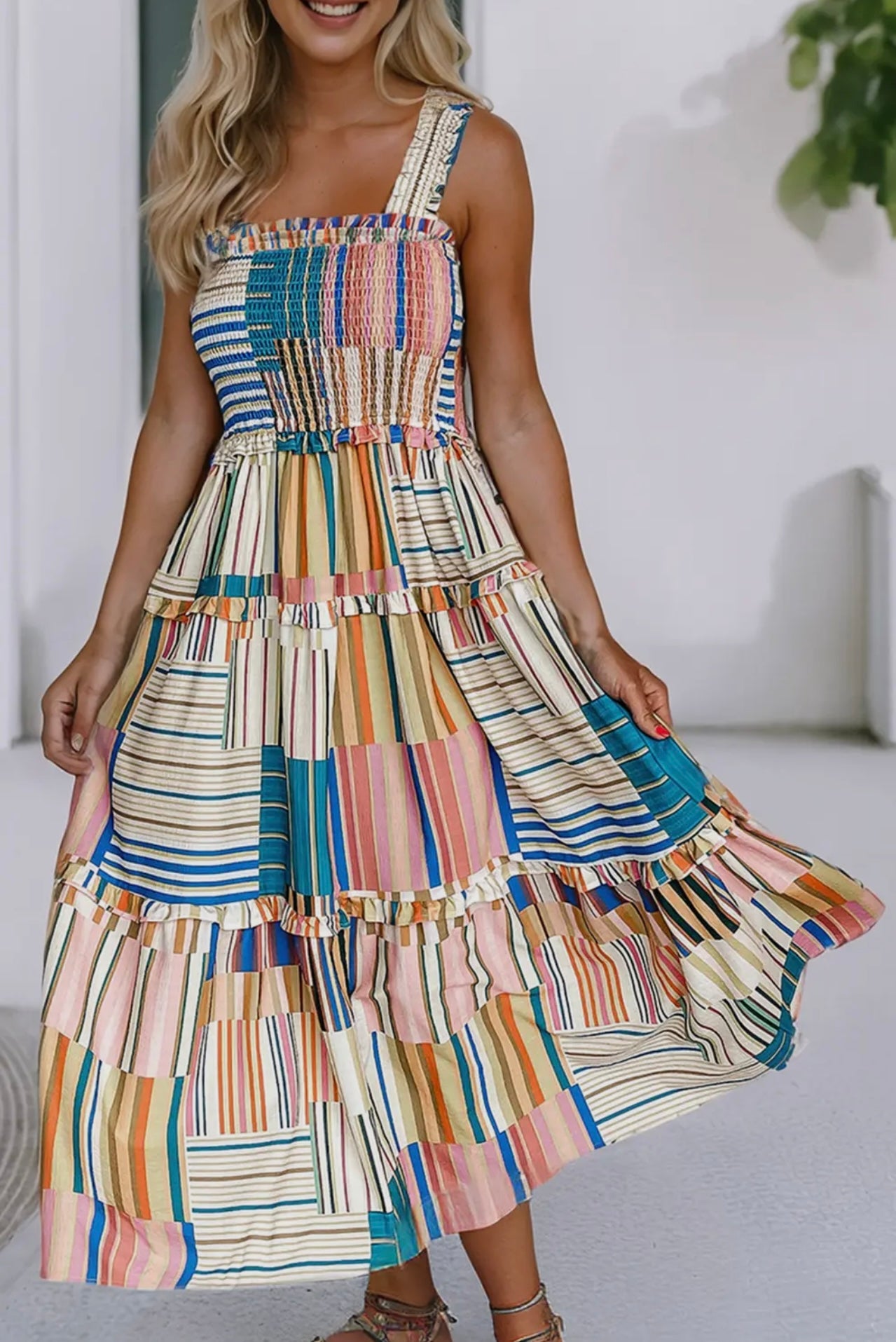 Stripped Maxi Dress