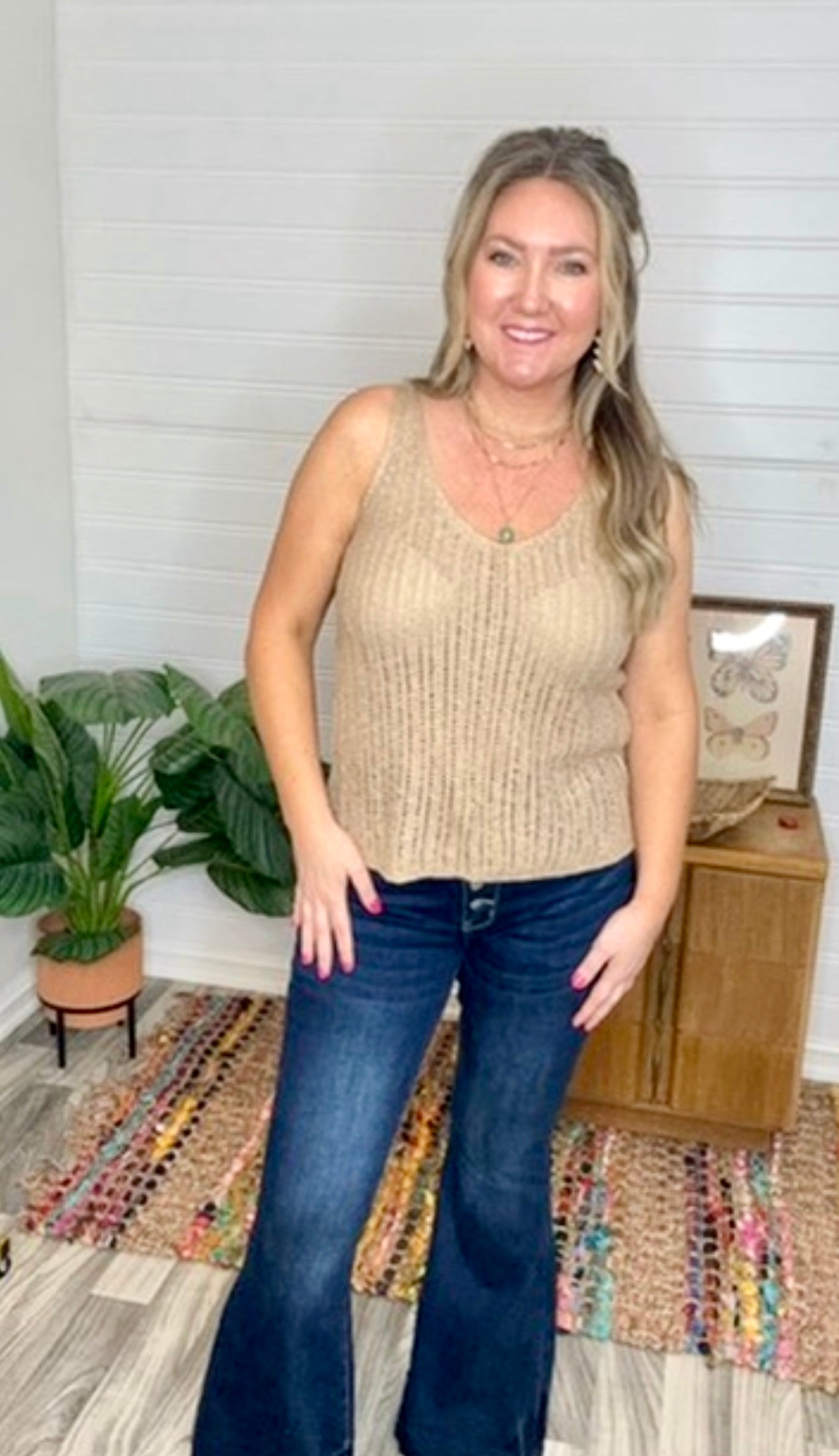 Knit sweater tank top (Multiple color options)
