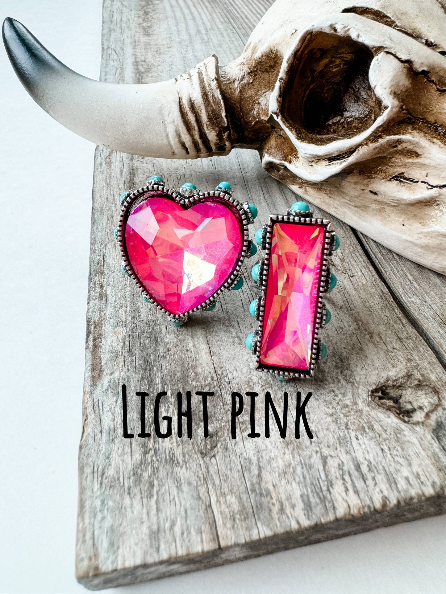 Bling Bling Glass Stone Western Ring Adjustable