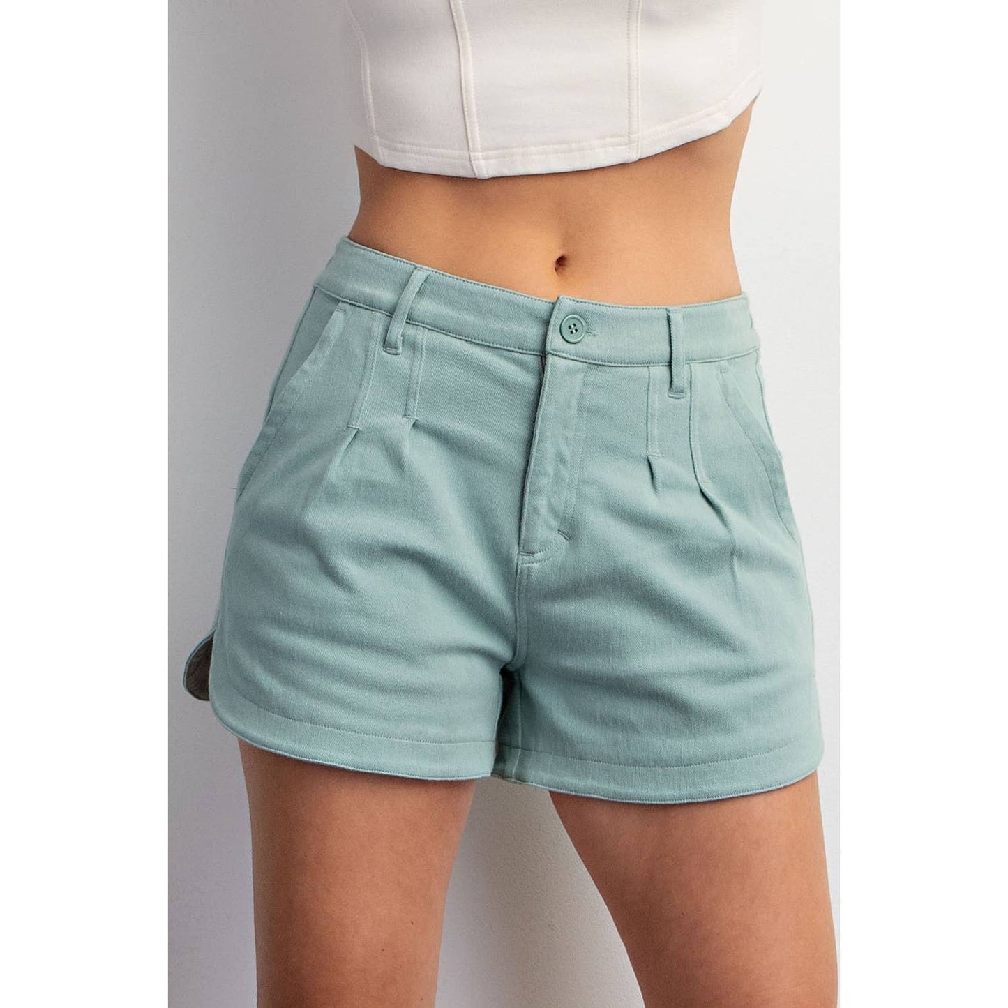 STRETCH COTTON/TWILL SHORTS