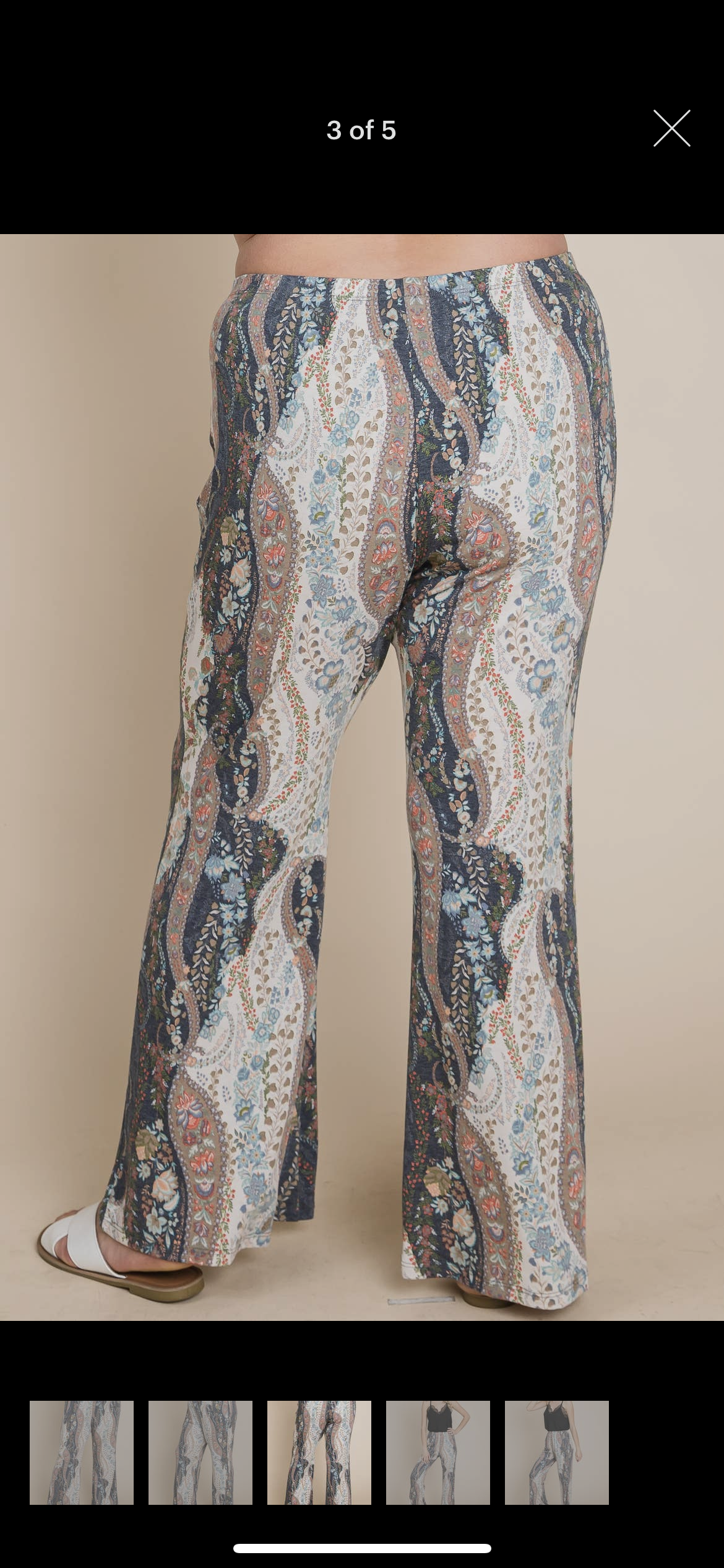 Plus Size Floral Multi Colored Wide Leg Pants