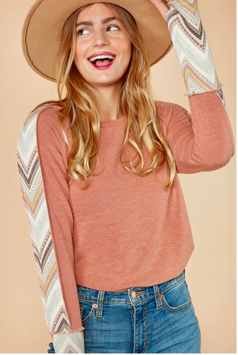 Chevron Knit Top