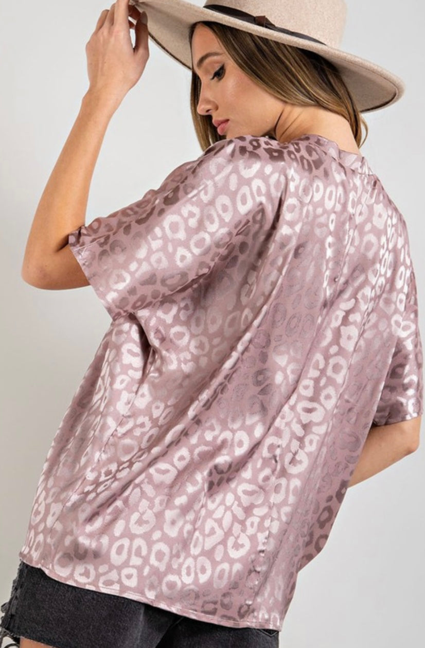 Mauve V-Neck Top