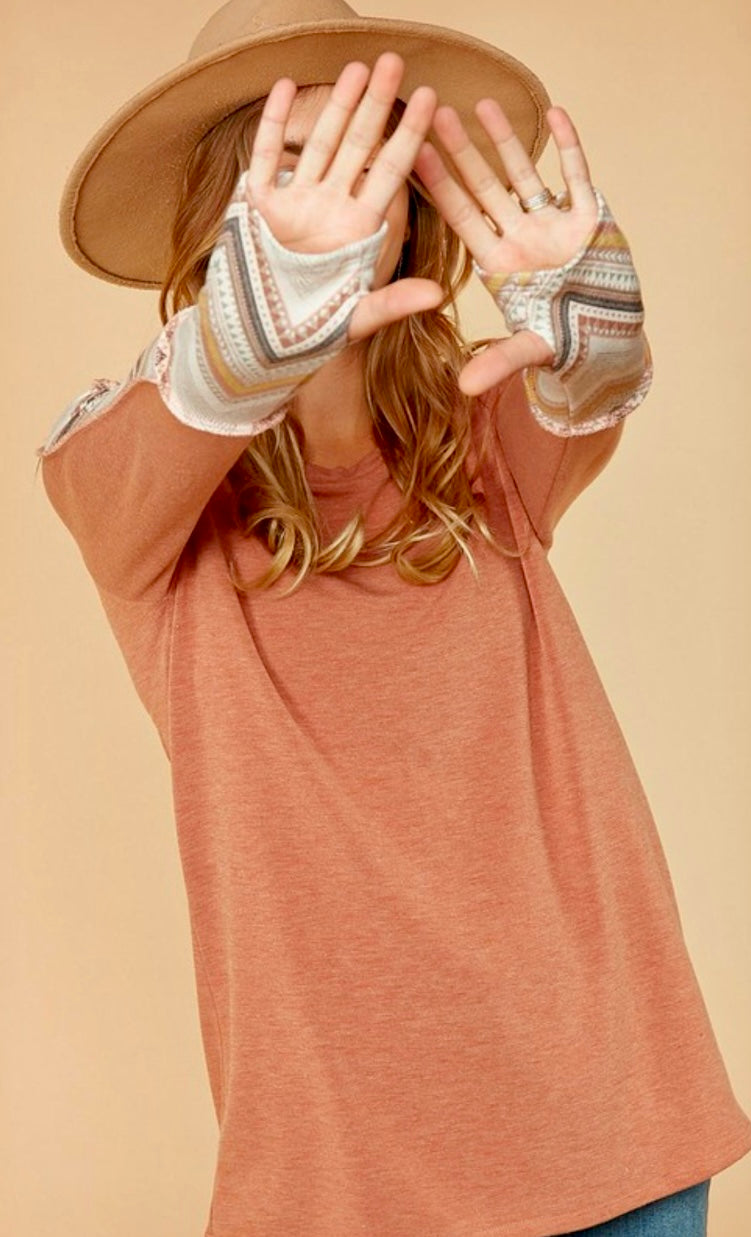 Chevron Knit Top