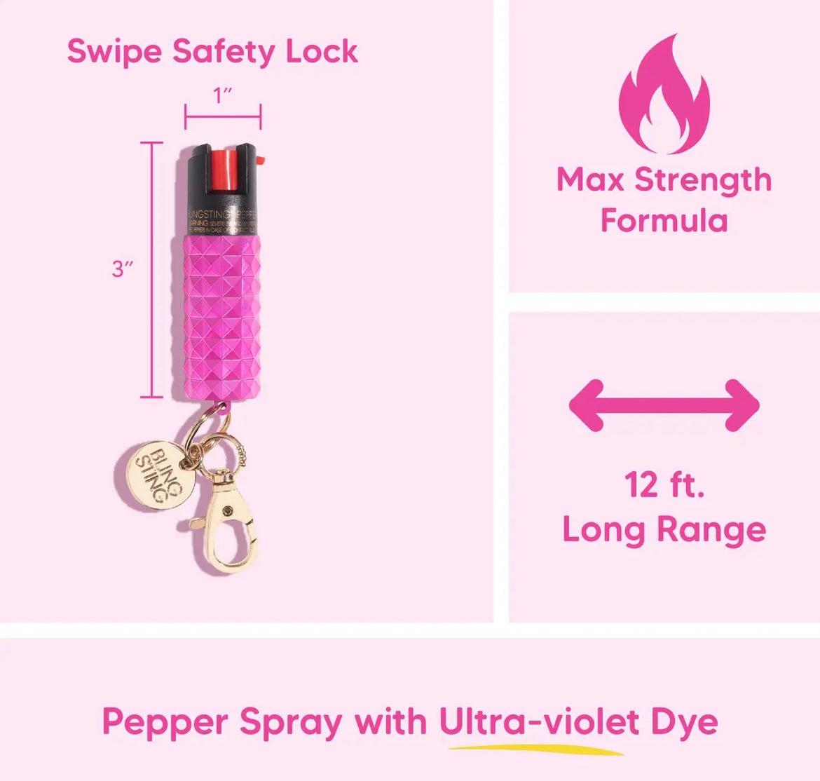 Metallic Studded Pepper Spray