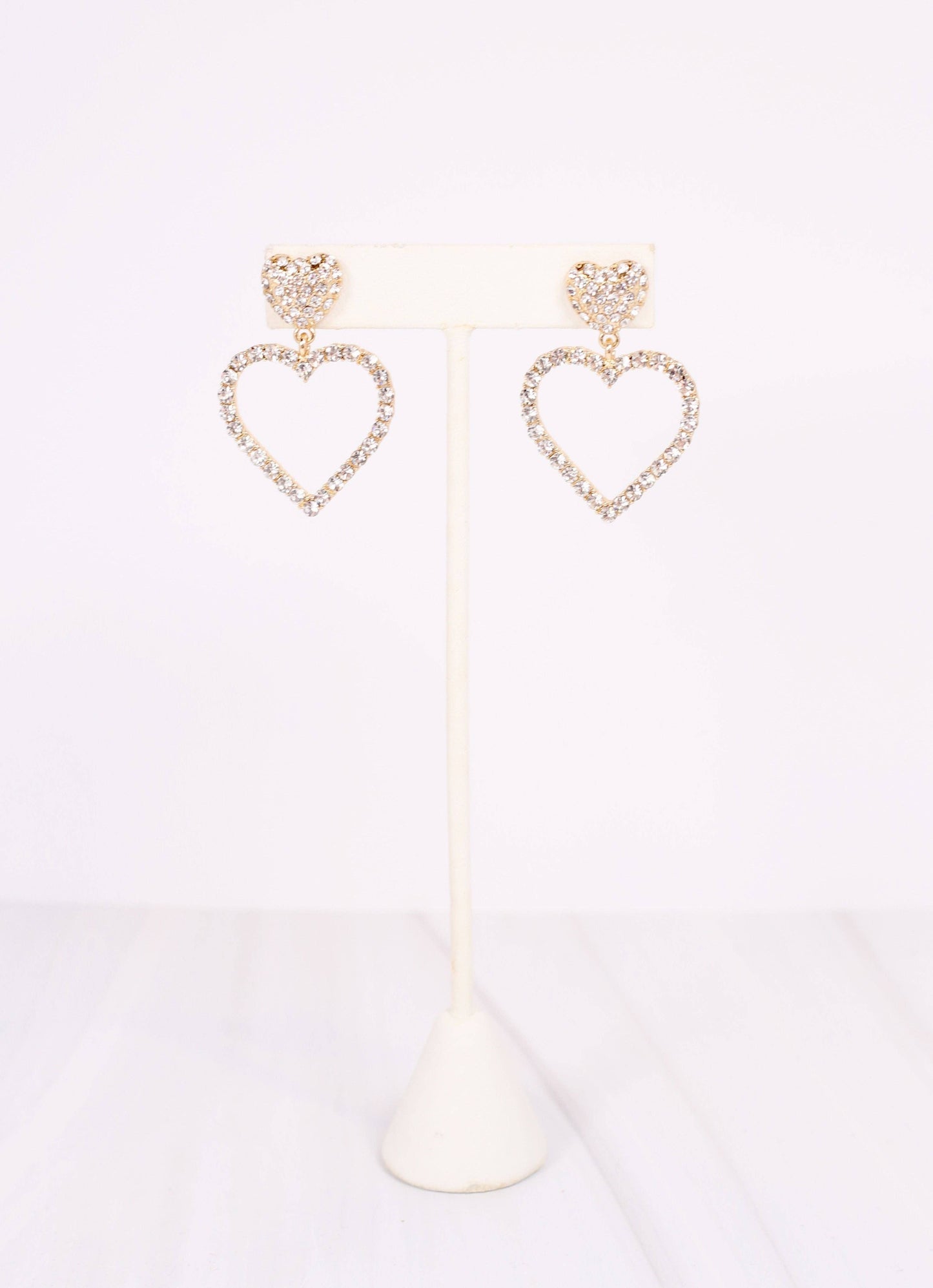 Laredo CZ Heart Earring CLEAR