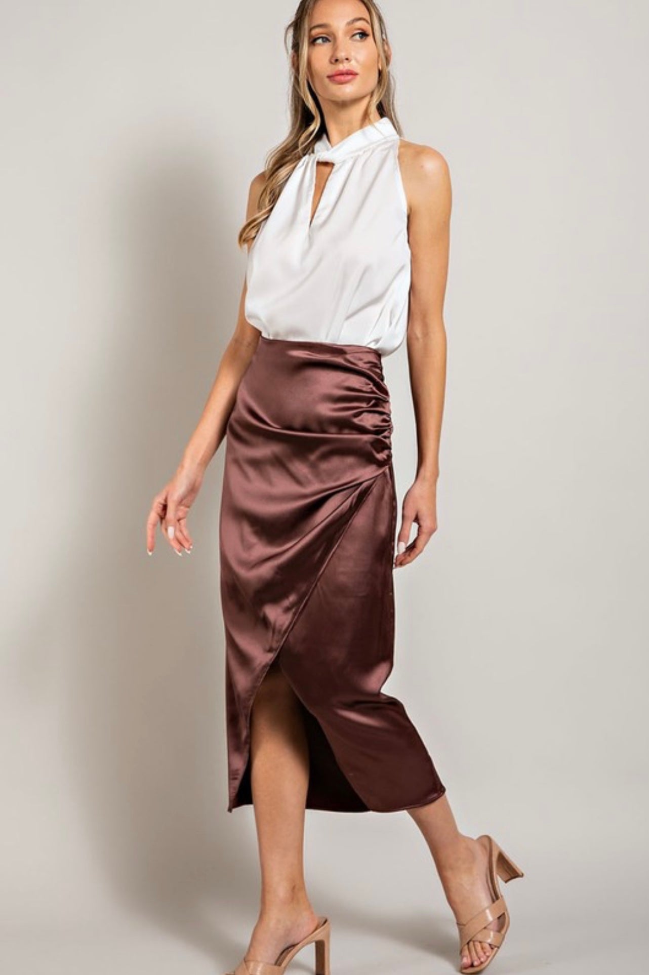 Brown Midi Skirt