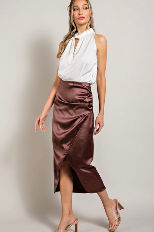 Brown Midi Skirt