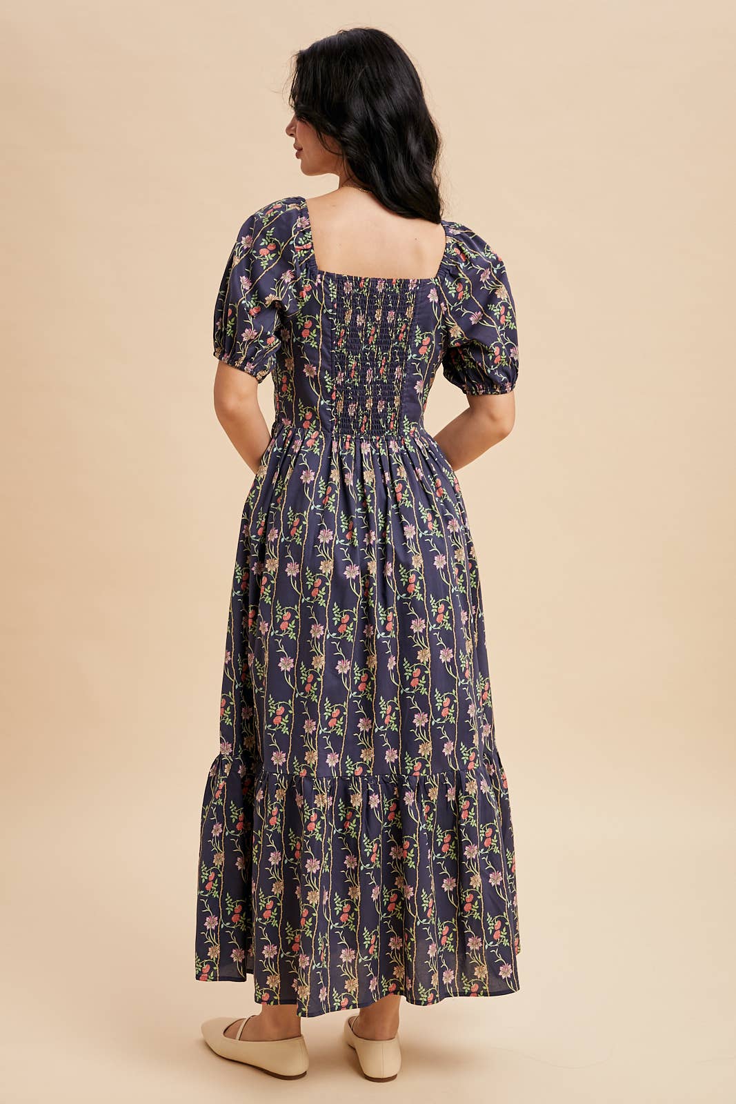 COTTON FLORAL MAXI DRESS