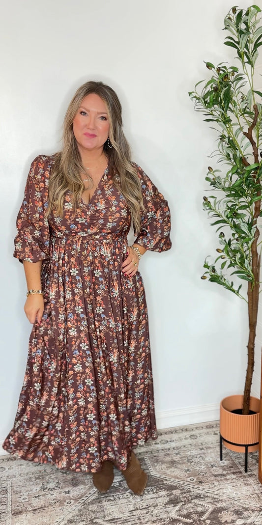 FLORAL COTTON MAXI DRESS
