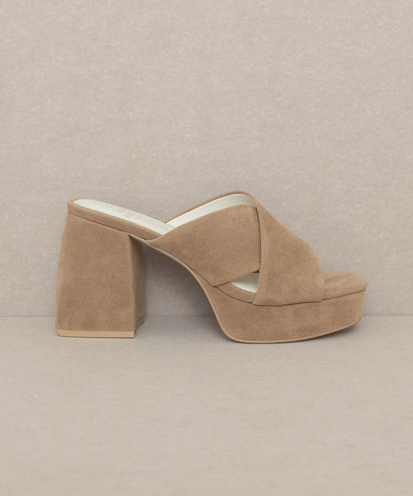 OASIS SOCIETY Carmen - Chunky Platform Mule Heel