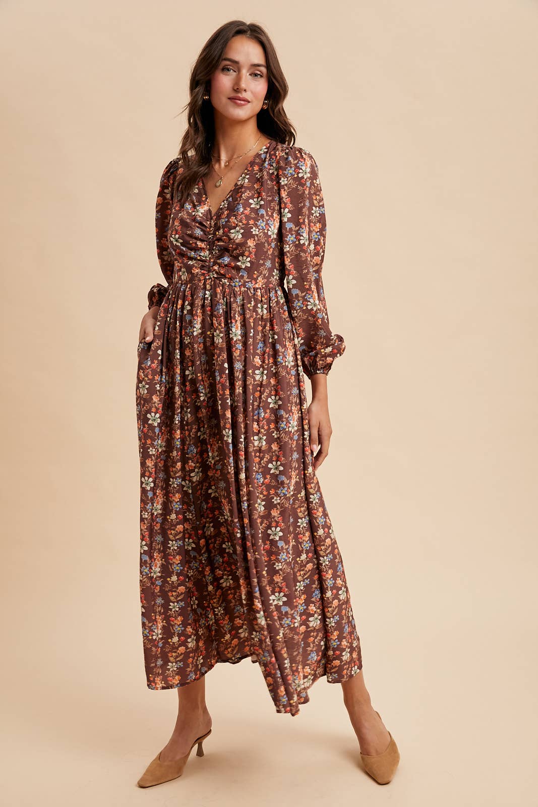 FLORAL COTTON MAXI DRESS
