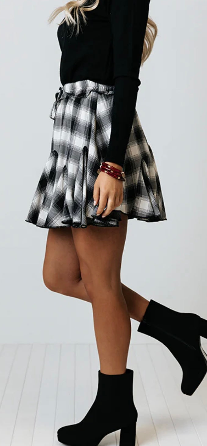 Plaid Skort