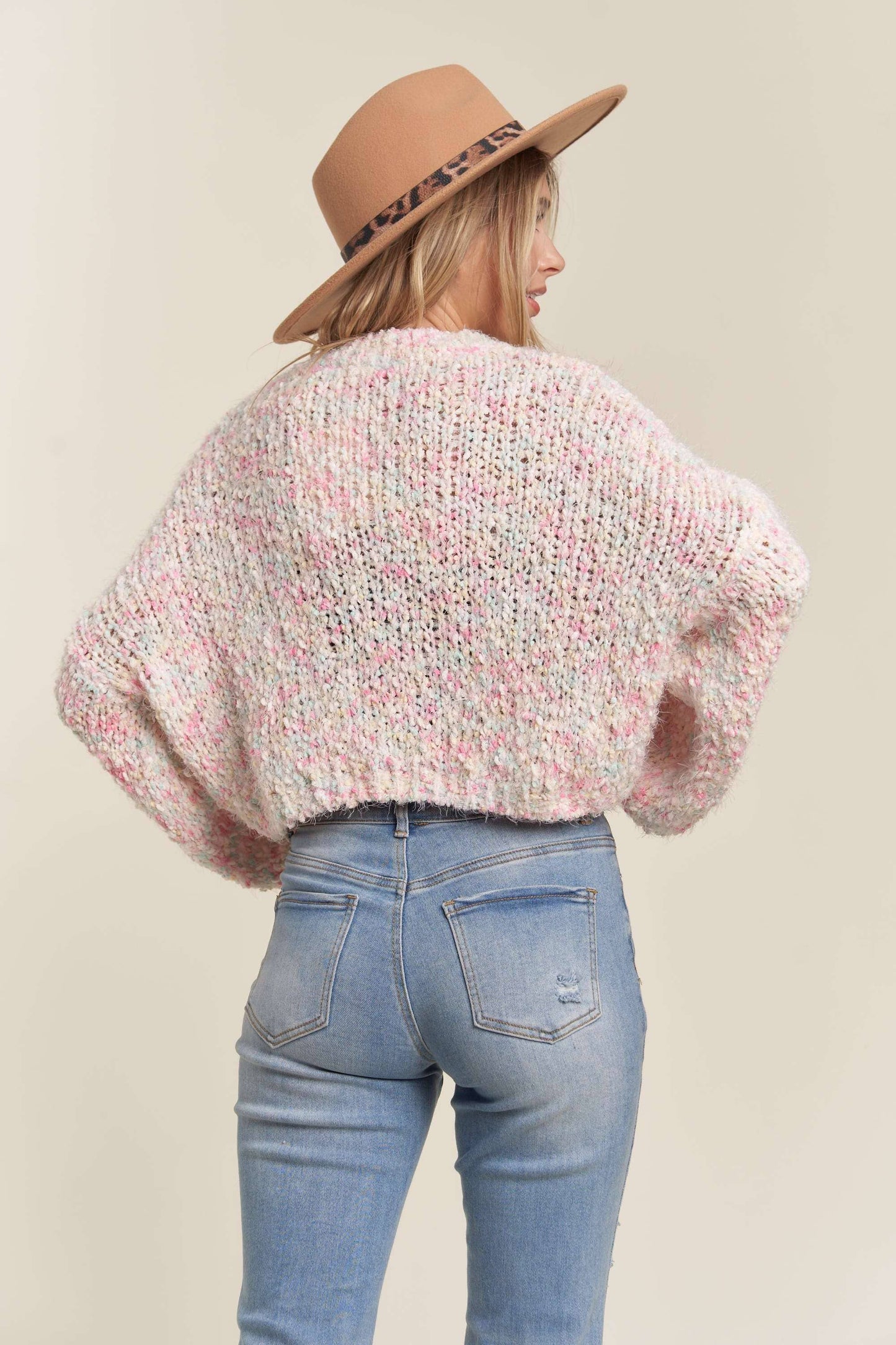 MULTI COLOR CONFETTI SWEATER TOP