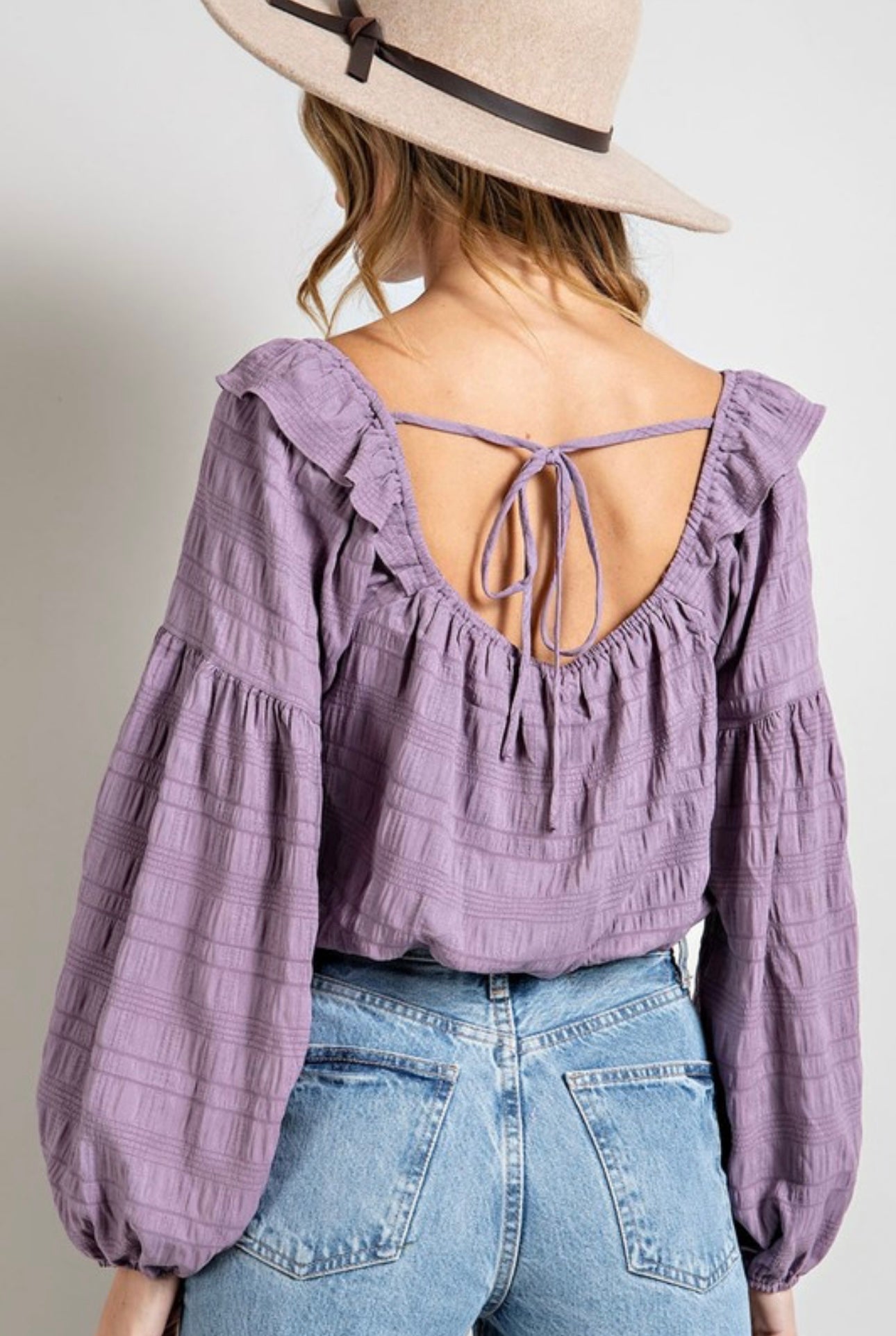 Lavender Ruffle Top