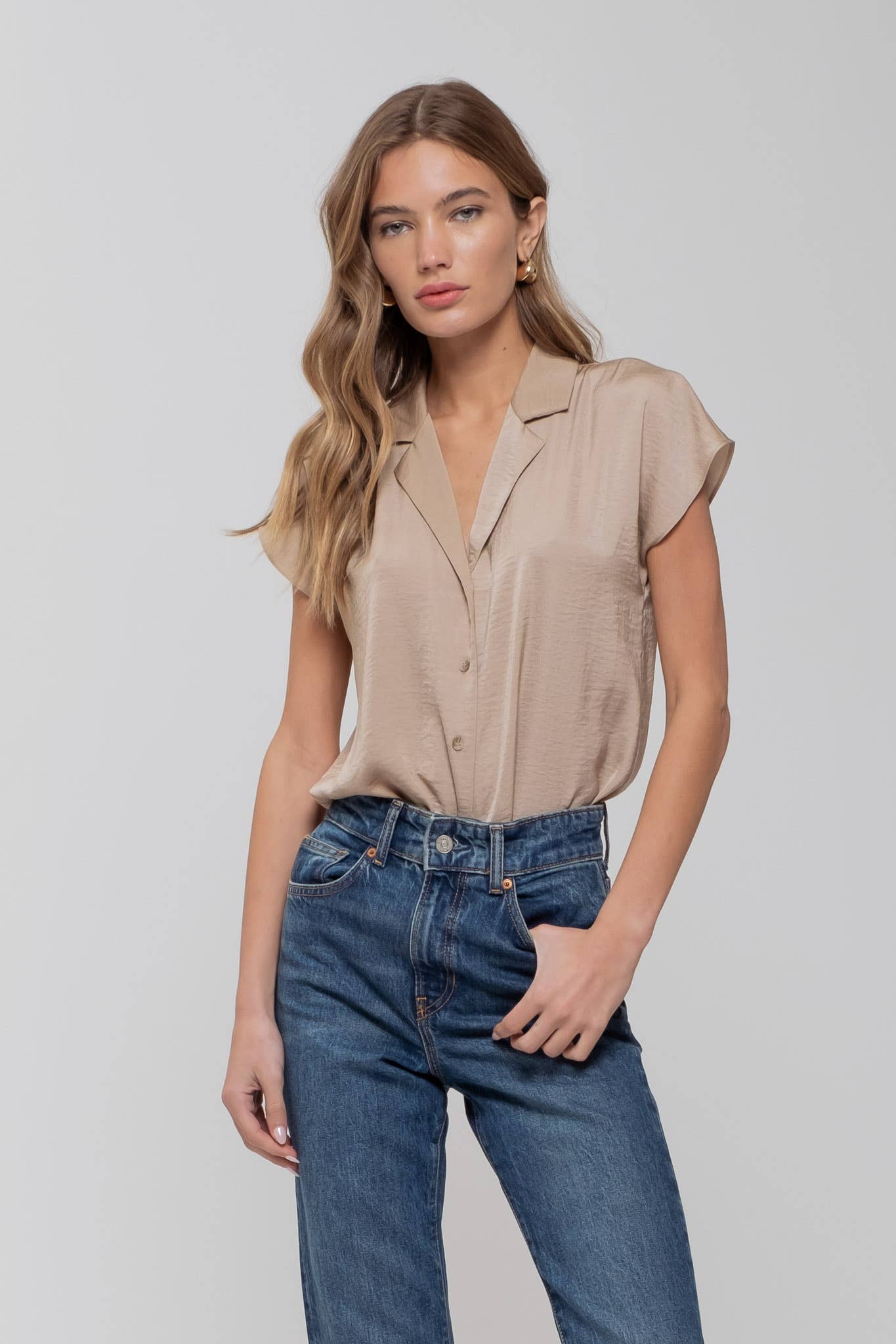 BUTTON DOWN SHIRT-DROP SHOULDER
