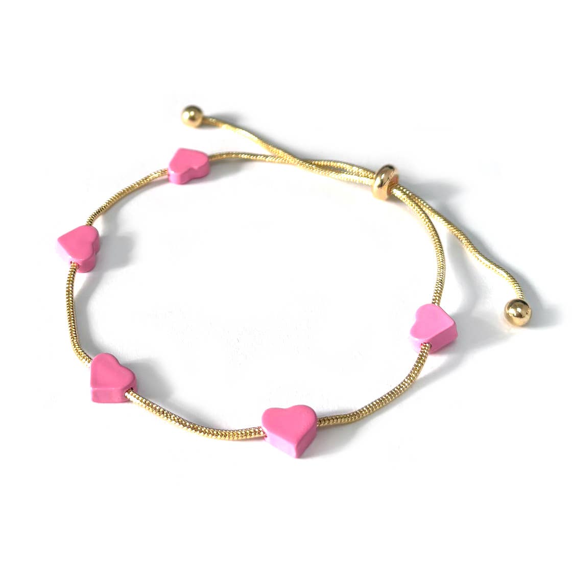 Heart Brass Charm Personalized Pull Tie Bracelet