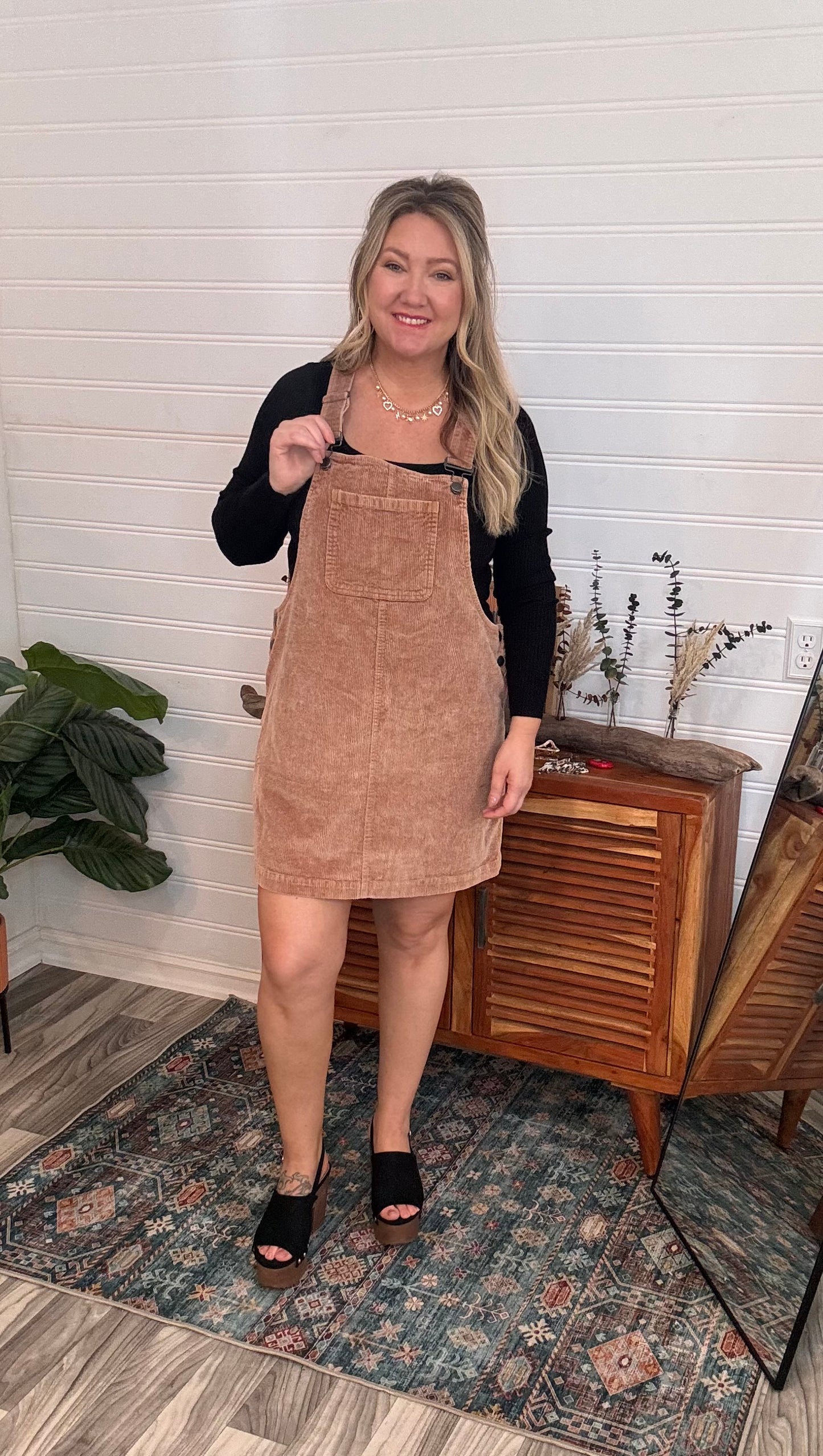 Corduroy Overall Dress