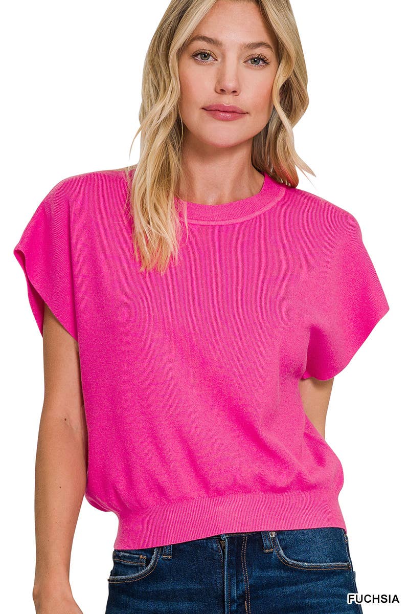 Short Sleeve Sweater (3 Colors)