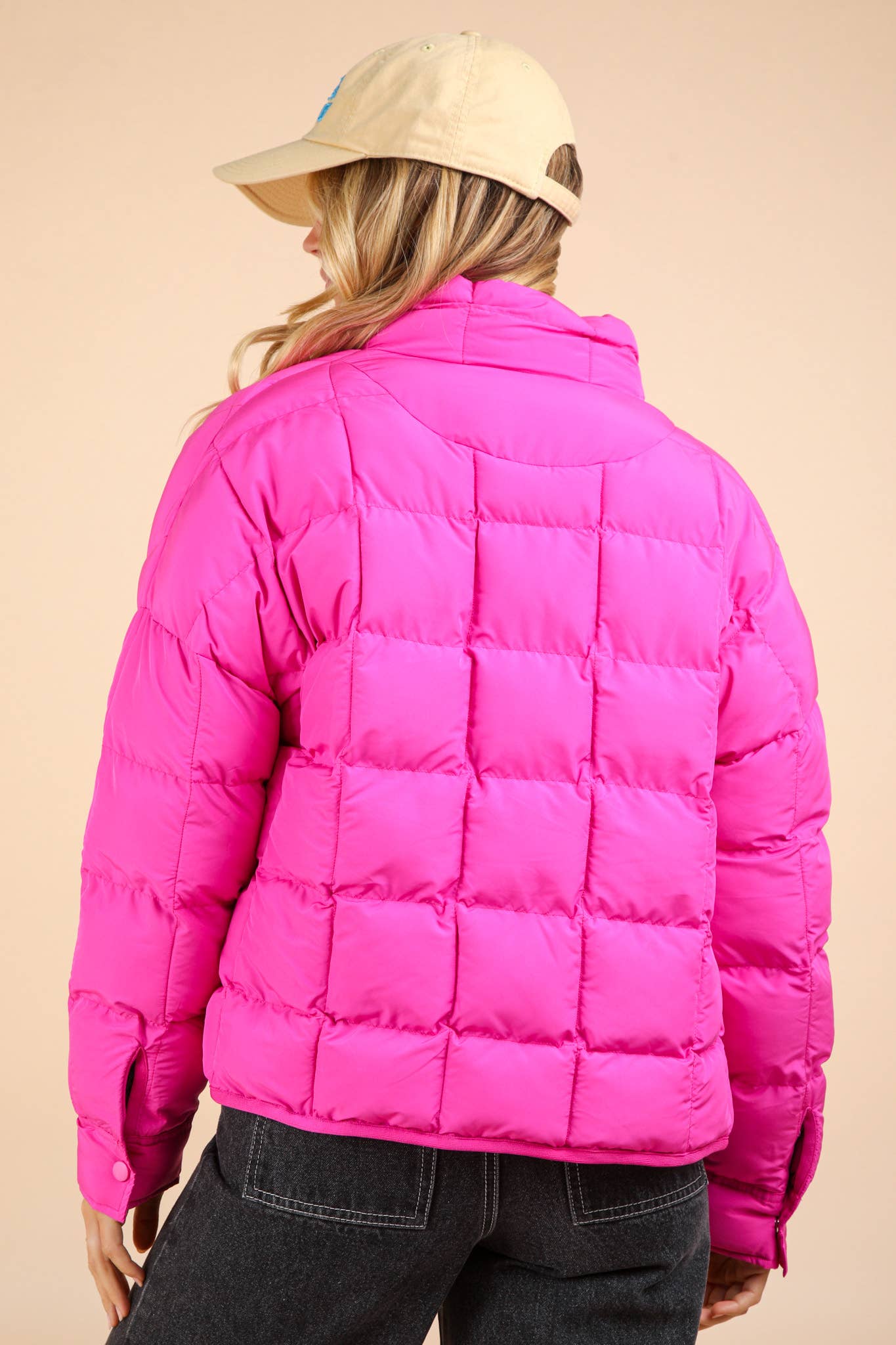 Solid Puffer Padded Warm Jacket