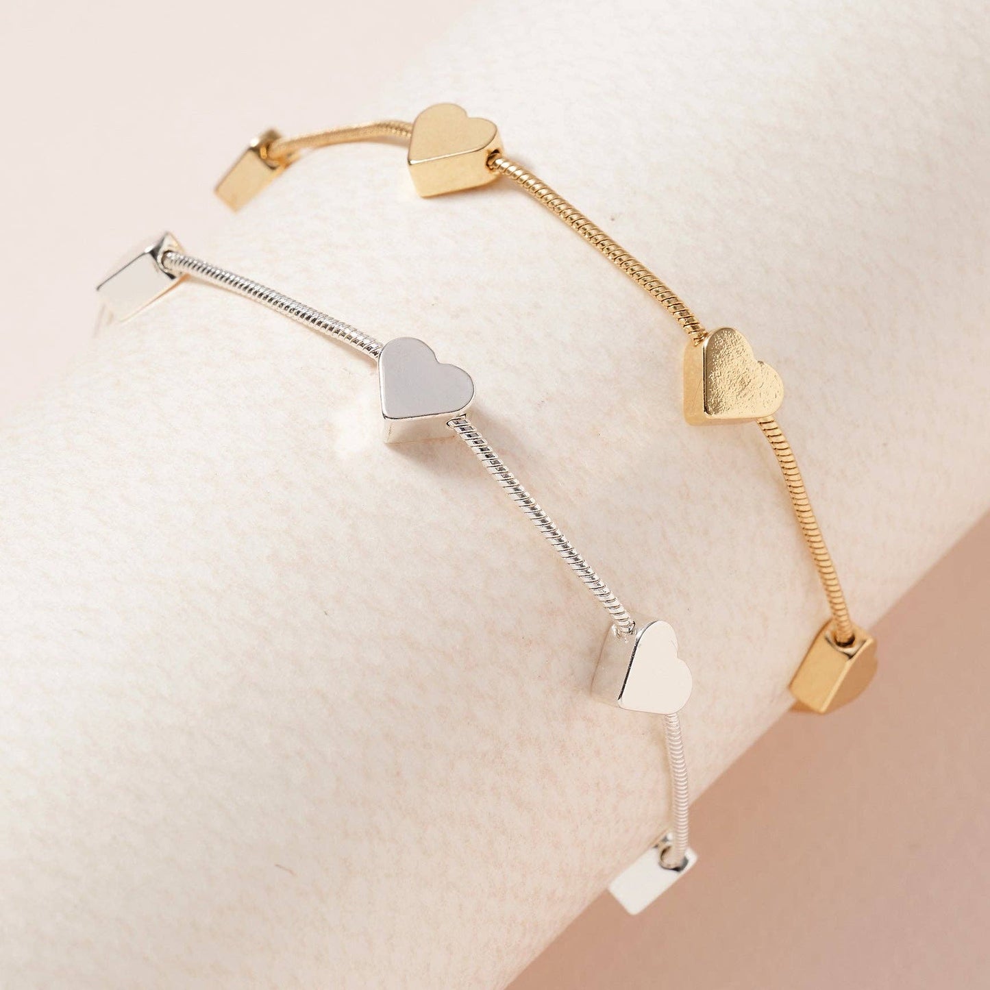 Heart Brass Charm Personalized Pull Tie Bracelet