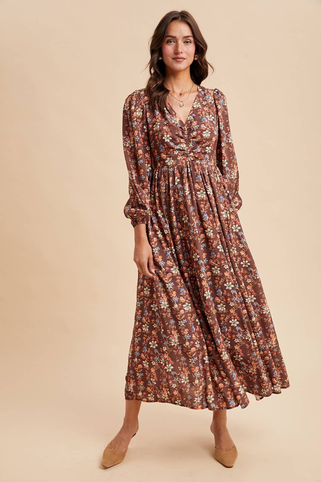 FLORAL COTTON MAXI DRESS
