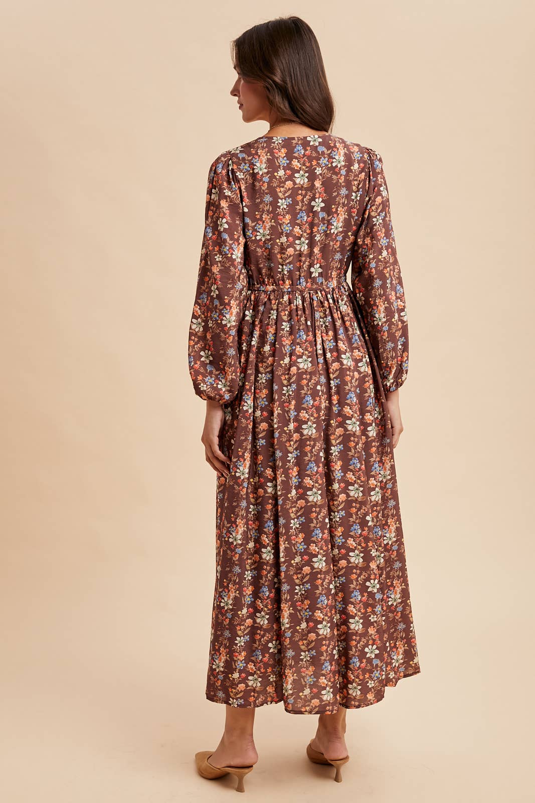 FLORAL COTTON MAXI DRESS