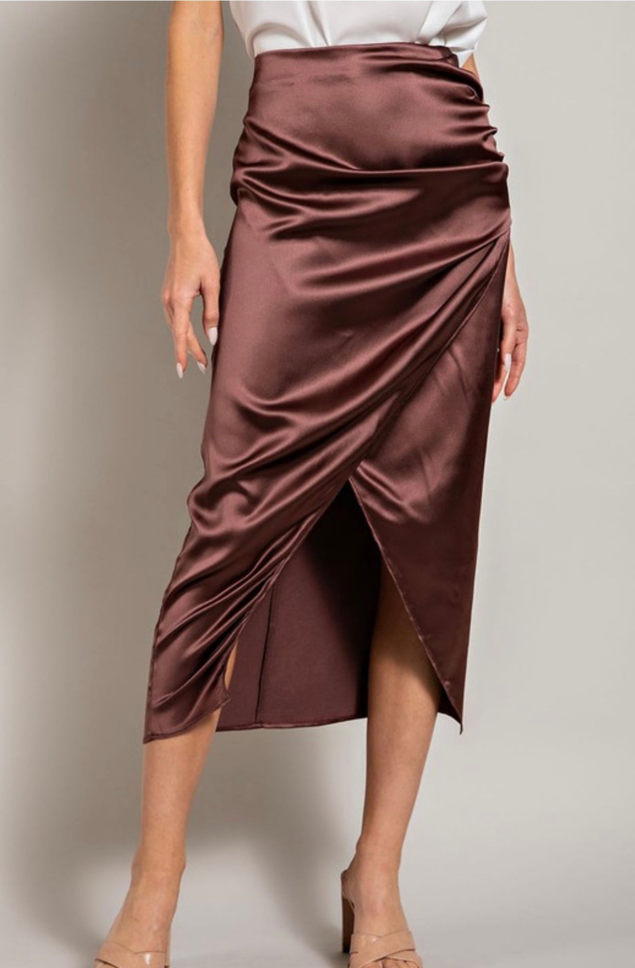 Brown Midi Skirt