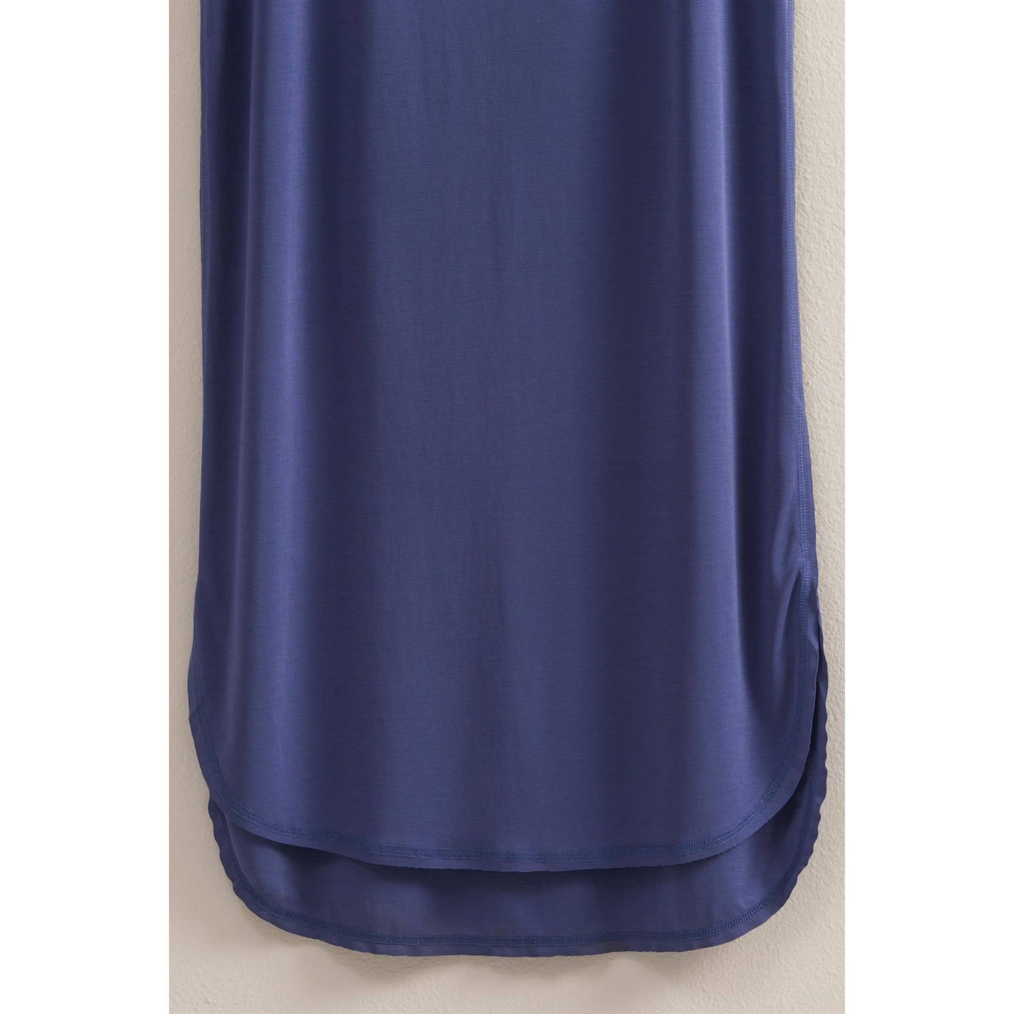 Soft High Low Midi Dress With Round Hem
