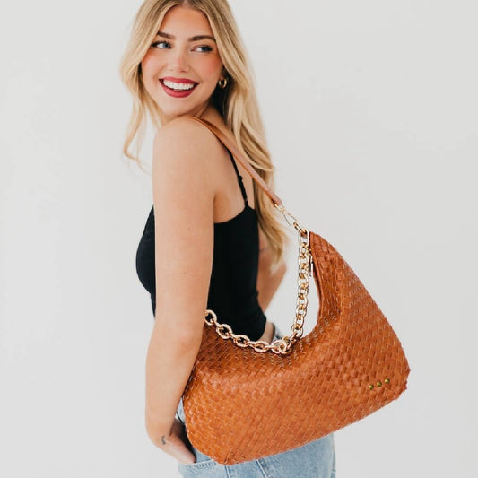 Slouchy Woven Shoulder Bag