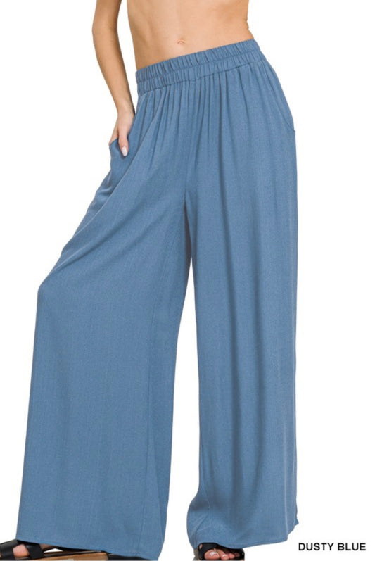 Woven Wide Leg Pant