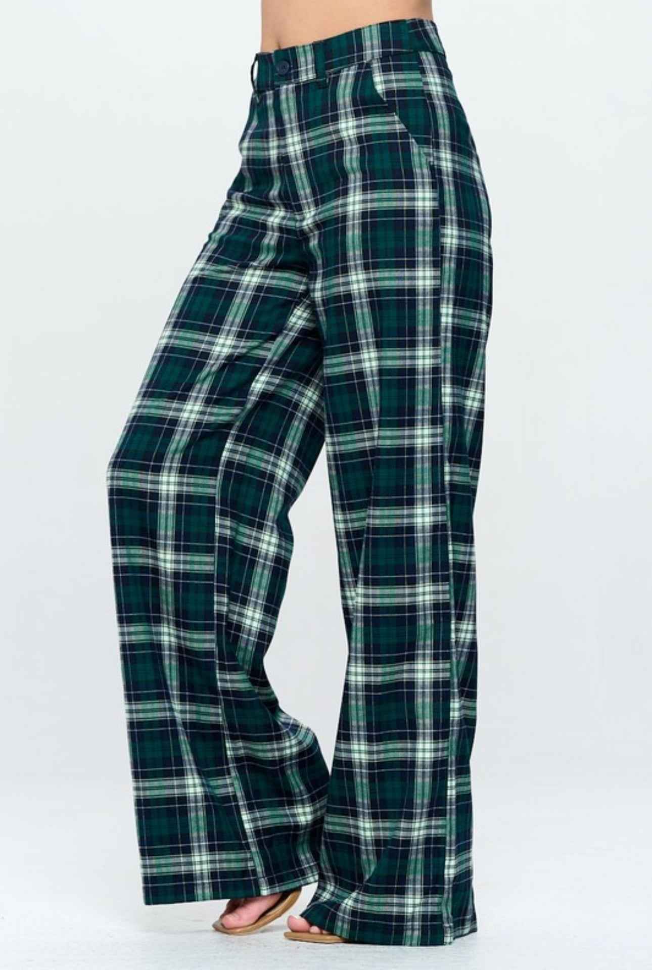 Green Plaid Pant