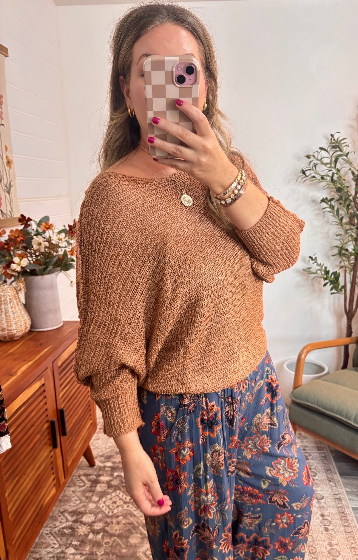 OPEN KNIT LIGHT WEIGHT PULLOVER SWEATER