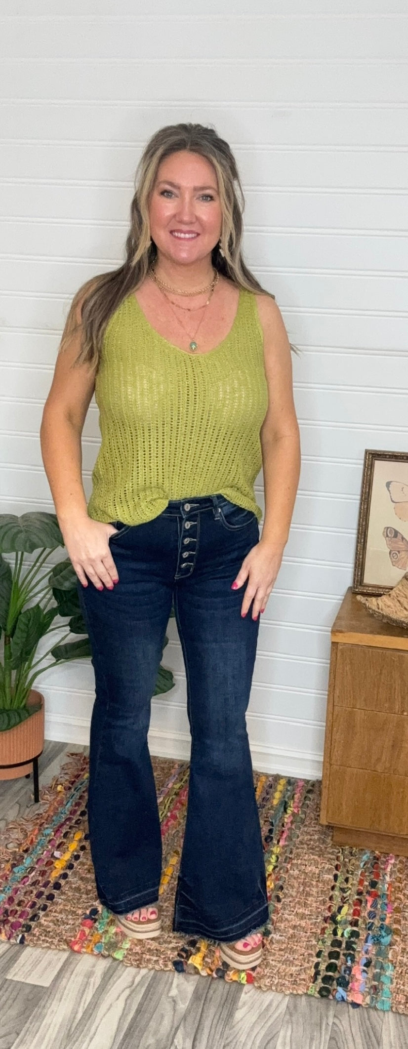Knit sweater tank top (Multiple color options)