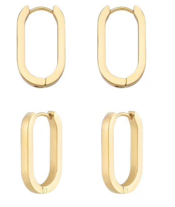 Interchangeable Polymer Clay Hoop Earrings