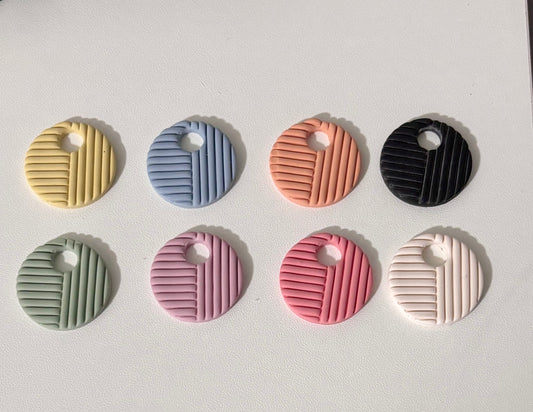 Interchangeable Polymer Clay Hoop Earrings