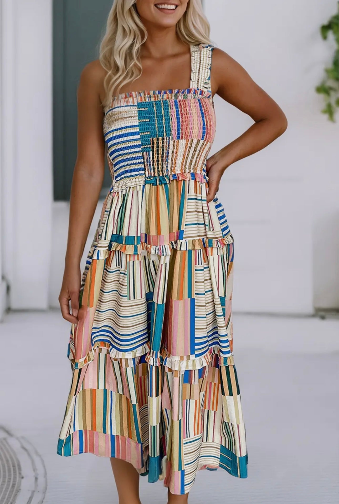 Stripped Maxi Dress