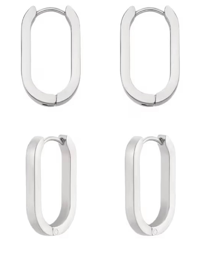 Interchangeable Polymer Clay Hoop Earrings