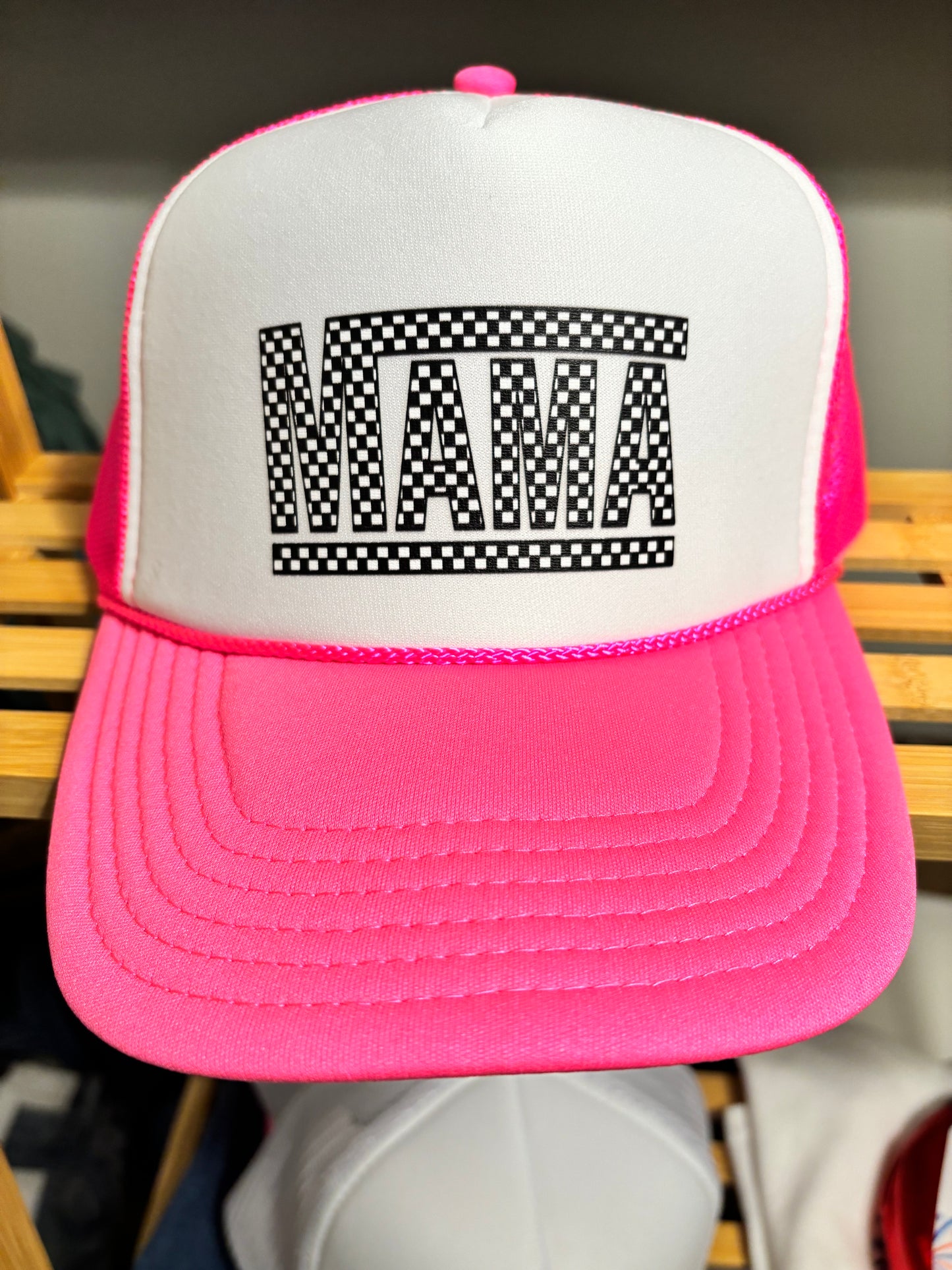 MAMA Checked Trucker Hat