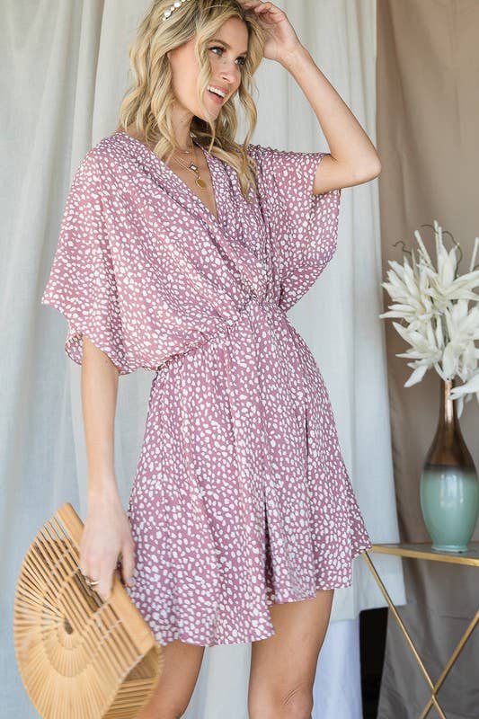 Woven Surplice Dress (Multi-Color Options)