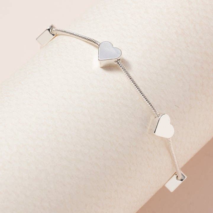 Heart Brass Charm Personalized Pull Tie Bracelet
