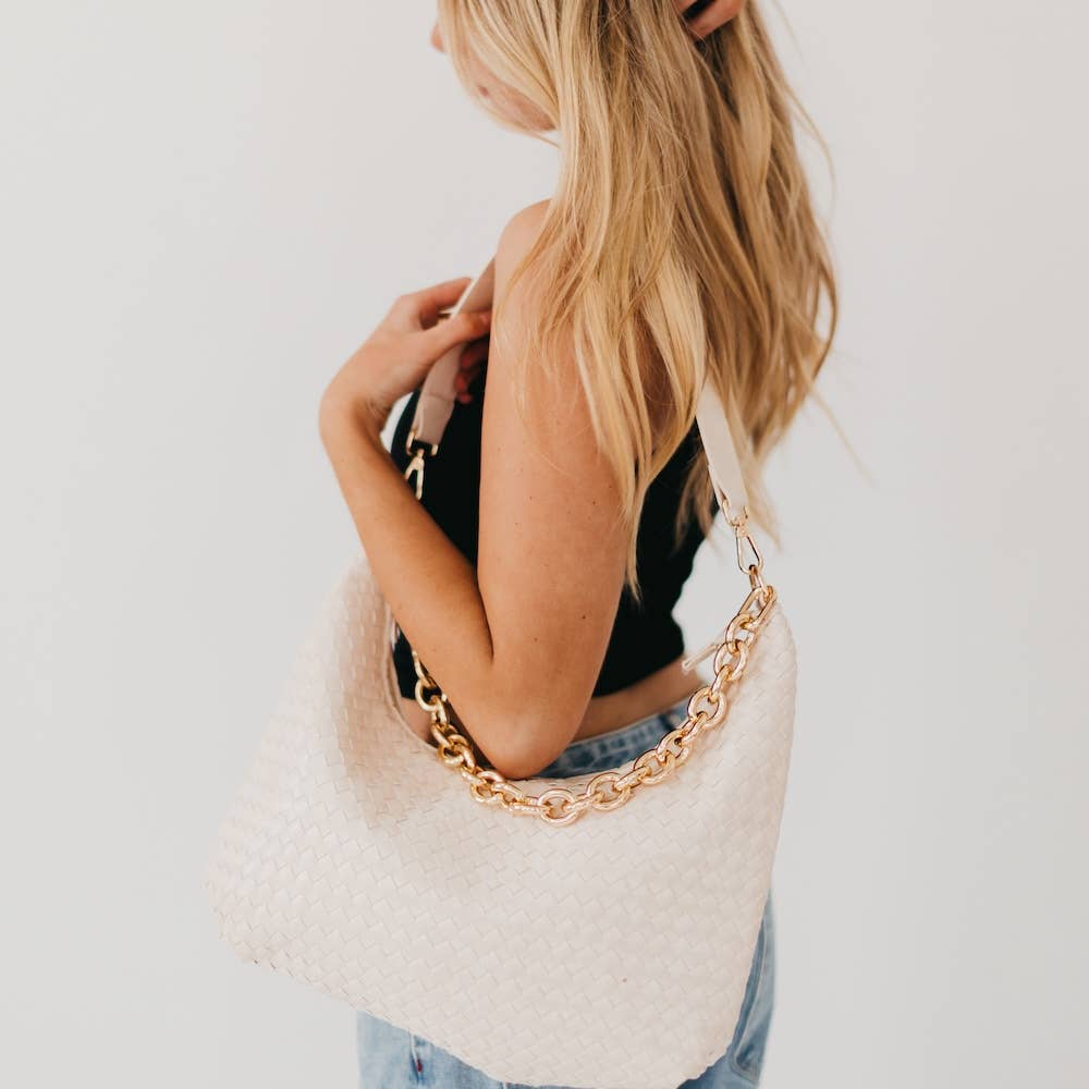 Slouchy Woven Shoulder Bag