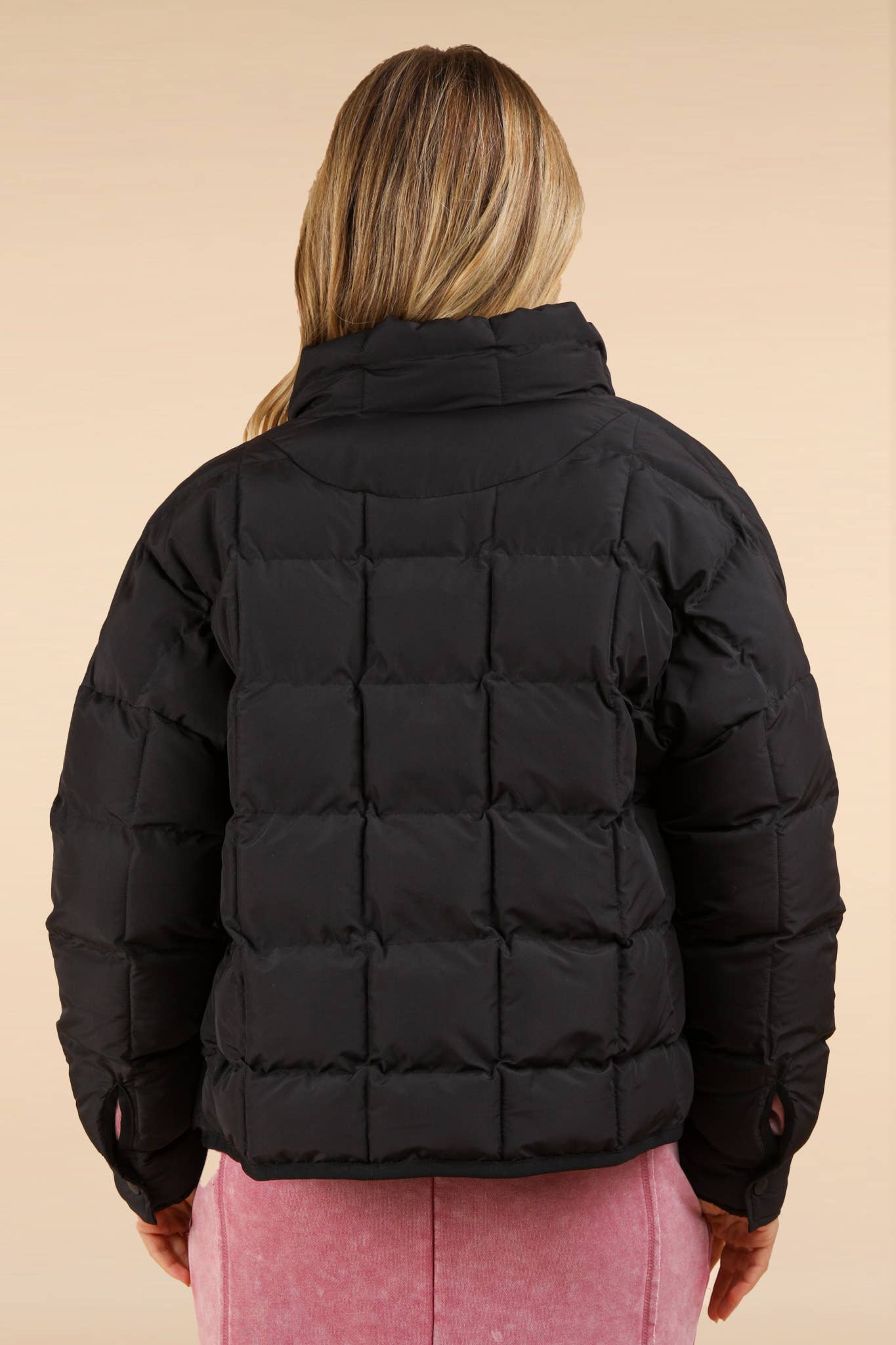 Solid Puffer Padded Warm Jacket