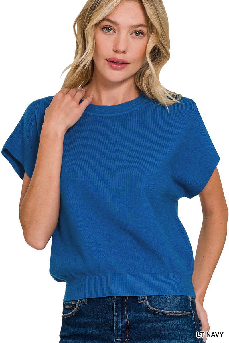 Short Sleeve Sweater (3 Colors)