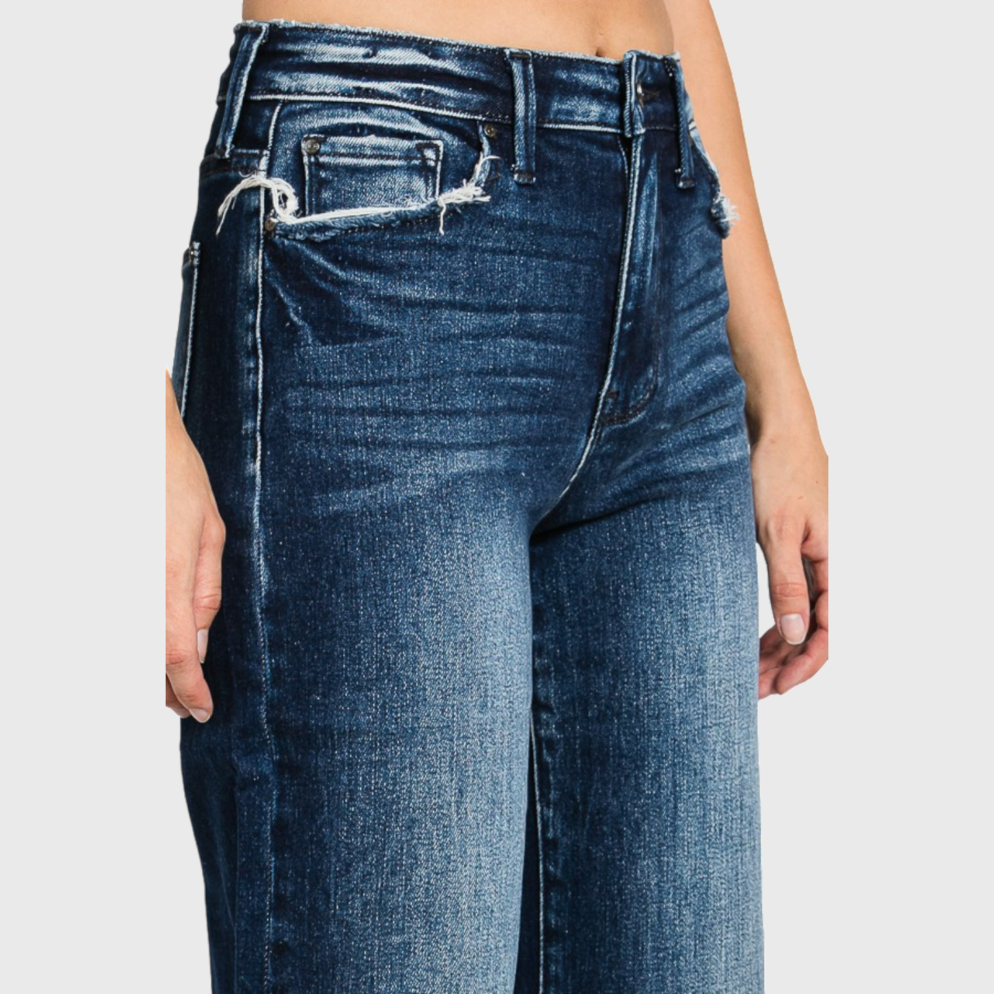 HIGH RISE CROP STRAIGHT JEANS