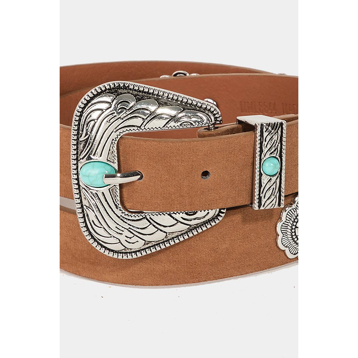 Floral Concho Disc Fashion Belt