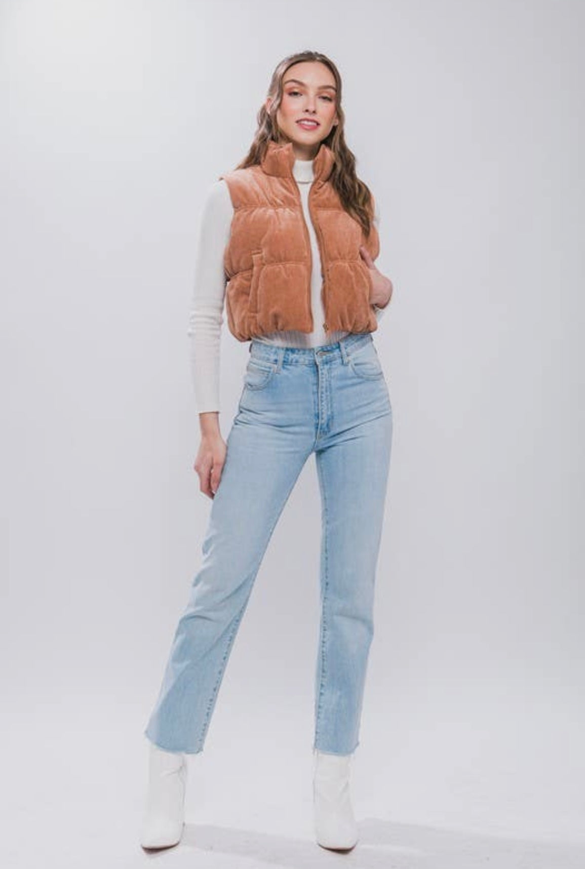 Corduroy Crop Vest